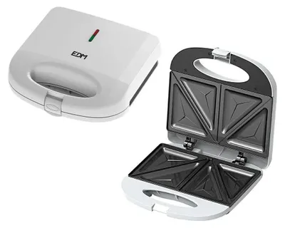 Image de Appareil à Sandwich Double Edm Cuisson Rapide Et Facile De 2 Sandwiches - Edm