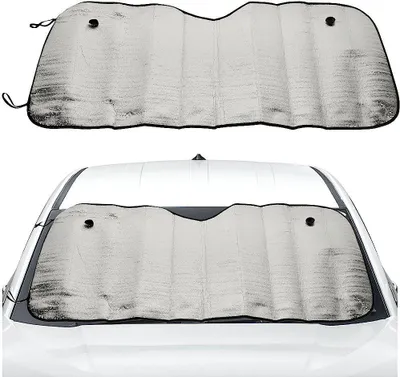 Produktbild von Premium Parts Sonnenschutz für Frontscheibe | Sonnenblende für Auto mit Saugnäpfen 130x60 cm