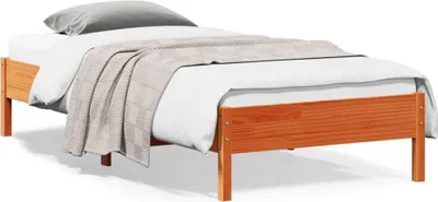 Obrázek produktu pro Postel z masivu bez matrace vosk hnědá 90x200 borovice