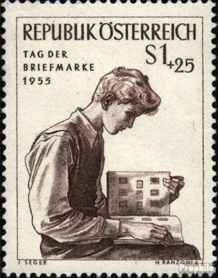 Produktbild von Briefmarken Österreich 1955 Mi 1023 (kompl.Ausg.) postfrisch Tag d. Briefmarke