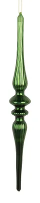 Obrázek produktu pro Vánoční přívěsek Clayre & Eef, Ø 4 x 29 cm, zelené sklo