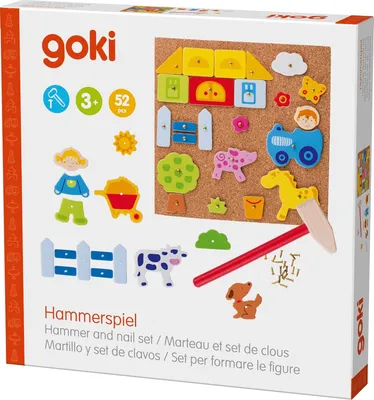 Produktbild von goki 58555 Hammerspiel Farm, bunt (1 Stück)