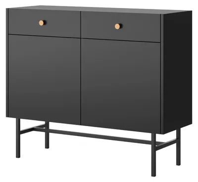 Produktbild von Selsey Divenos - Sideboard 2-türig, Schwarz, 104 cm