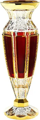 Produktbild von Vase Red Queen 27 cm, Rot/Gold, aus Glas