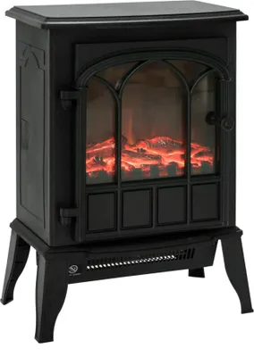 Immagine prodotto di Caminetto elettrico da 2000W con effetto fiamma a LED, a bassa rumorosità, stufa elettrica con protezione del riscaldamento in metallo,