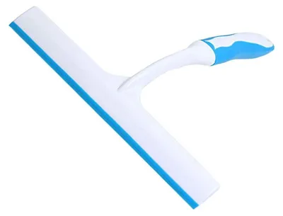 Produktbild von Fensterabzieher, Gummi-Glaswischer-Reiniger-Schaber für Bad, Küche und Autobüro, Blau