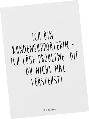 Produktbild von Mr. & Mrs. Panda Ansichtskarte Spruch Kundensupporterin Heldin - Weiß - Geschenk, Beruf, Kommunikation, Support, Postkarten, Teamarbeit, Hilfsbereitschaft, Kunstkarten
