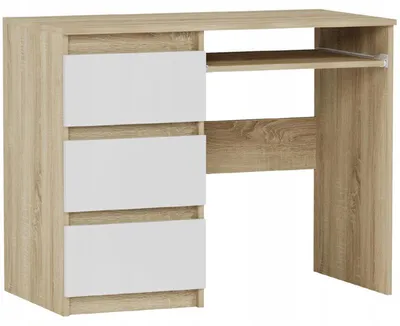 Obrázek produktu pro Psací stůl počítačový 96 cm levé 3 zásuvky FRAMIRE N-3L mix sonoma