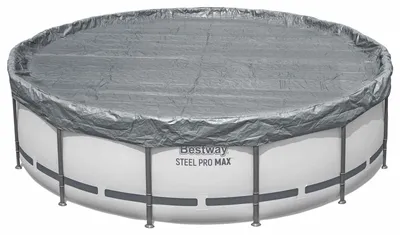 Obrázok produktu pre Bestway 58951, Bezpečnostný kryt na bazén, Nadzemný bazén, Kolo, Šedá, Polyetylen, Polypropylén (PP), 4,7 m