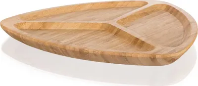 Produktbild von BANKETT-Tablett Portion geteilt BRILLANT Bambus 28 x 27,7 x ,9 cm