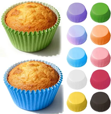 Obrázok produktu pre Mini formičky na muffiny, papierové, 500 kusov, 10 farieb, 5 cm, vhodné na pečenie