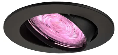 Produktbild von Ledvion LED Einbaustrahler Rund Schwarz RGB dimmbar smart