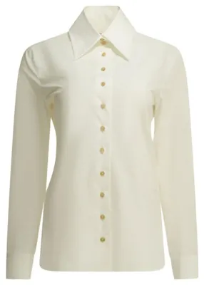 Image de KHAITE chemise en coton femme blanche - 4