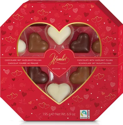 Produktbild von Hamlet Pralinen-Herzen mit Nougatfüllung