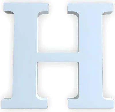Immagine prodotto di Lettera di legno bianca, circa 20 cm, spessore 1,8 cm, lettera H
