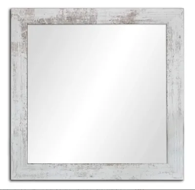 Produktbild von RAMIX Spiegel mit Rahmen, 5 Farben Rahmen, Rahmenleiste: 40 mm breit und 18 mm hoch, Rahmen Farbe: Shabby Breite 37 cm x Höhe 37 cm
