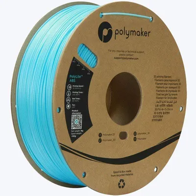 Produktbild von Polymaker PE01031 Filament ABS hitzebeständig schlagfest geruchsarm 1.75 mm 1000 g Hellblau