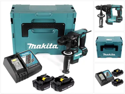 Zdjęcie produktu dla Makita DHR 171 RYJ 18V 2-stopniowa bezszczotkowa akumulatorowa wiertarko-wkrętarka SDS Plus + 2x akumulator 1,5 Ah + ładowarka