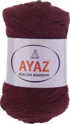 250g Strickgarn Büklüm Makrome Baumwollgarn weinrot