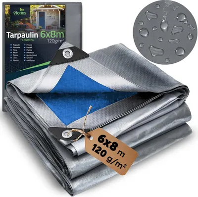 Produktbild von Plonos 450006 Abdeckplane 600 × 800 cm, 120 g/m², grau