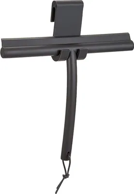 Produktbild von Siliconen Duschwischer mit Halter - rutschfester Wischer - 1 Stück - schwarz - silikon - 23,5 cm