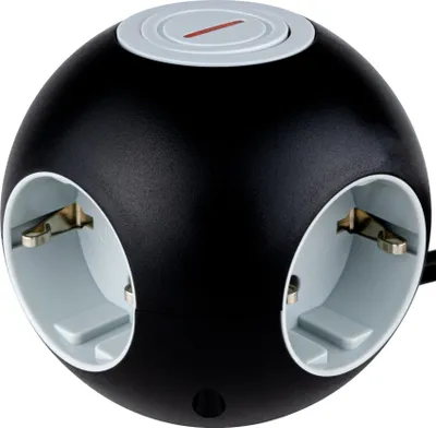 Produktbild von REV 0015420502, 1,4 m, 1,5 mm², Schwarz, Grau, 4 AC-Ausgänge, 250 V, 50 Hz