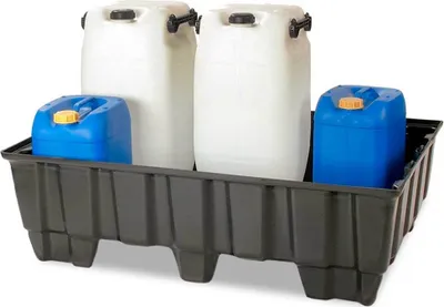 Produktbild von Sicherheits-Auffangwanne, Kunststoff, LxBxH 1230 x 830 x 400 mm, Auffangvolumen 235 Liter