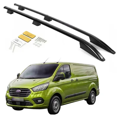 Obrázok produktu pre Strešné lyžiny FORD TRANSIT CUSTOM SHORT 2012-2023 FARBA ČIERNA L1