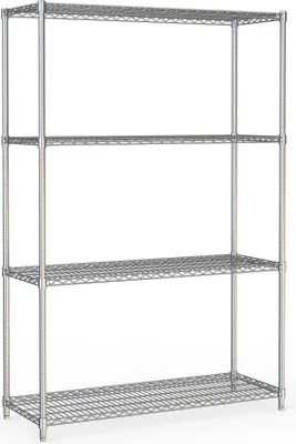 Produktbild von Combisteel Regalsystem mit 4 Böden aus Chrome 1200x450x1800mm