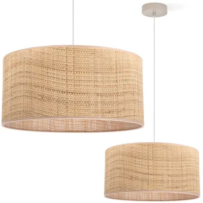 Produktbild von Rattan Pendelleuchte Kaschmir 1-flammig Beige Ø45 cm E27