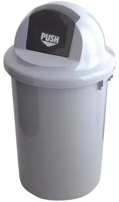 Produktbild von Mülleimer mit Klappdeckel PUSH grau 60L