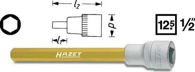 Produktbild von HAZET 986LG-9, 1 Stück(e), 25,4 / 2 mm (1 / 2"), Stahl, 108 mm, 115 g
