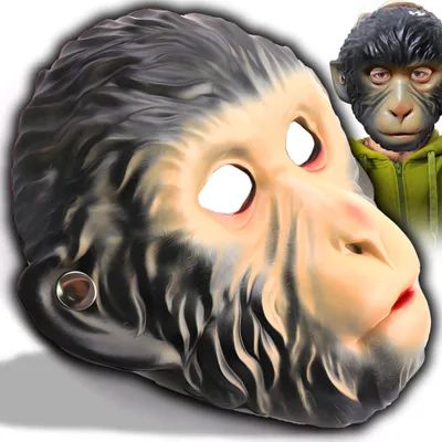 Produktbild von Halloween Maske Affe Gorilla Schimpanse Horror Verkleidung Kostümspiele Horrormaske Cosplay Fasching Karneval Party für Herren Damen Retoo