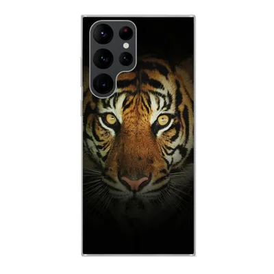 Produktbild von MuchoWow® Handyhülle Schutzhülle Hülle für Samsung Galaxy S22 Ultra Tiger - Licht - Augen Silikon Softcase Handy Hülle - Abbildung