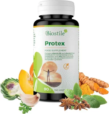 Obrázek produktu pro Biostile Protex - kapsle s koncentrovanými bylinnými extrakty, vitamínem B6 a C