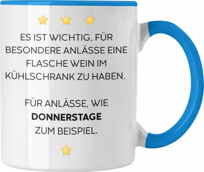Produktbild von Trendation - Lustige Tasse mit Spruch für Frauen Männer Arbeit Büro Lustig Tassen Becher mit Sprüchen Kollegin Geschenk Sarkasmus (Blau)