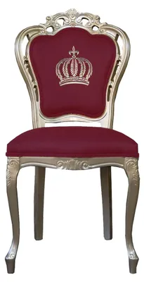 Produktbild von Casa Padrino Luxus Barock Esszimmerstuhl von Harald Glööckler Weinrot / Gold 48 x 54 x 105 cm