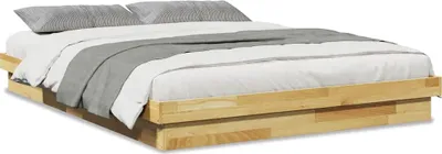 Produktbild von Massivholzbett ohne Matratze 150x200 cm Eichenholz