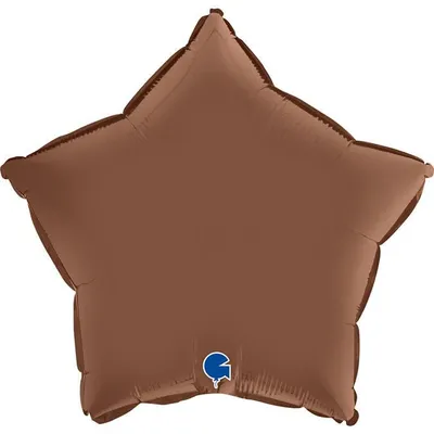 Zdjęcie produktu dla Balon Foliowy - Satynowa Czekoladowa Brązowa Gwiazdka 46 cm, Grabo