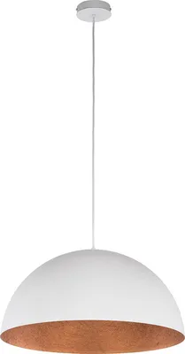 Obrázek produktu pro Závěsné svítidlo bílá měď Ø 50 cm kulaté výškově nastavitelné E27 závěsné svítidlo jídelní stůl kuchyně
