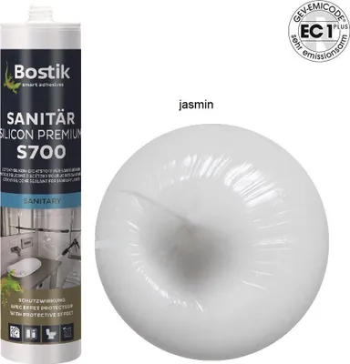 Produktbild von Bostik S700 Sanitärsilicon Premium 300ml Kartusche 1K Silikon Fugen Dichtstoff Jasmin
