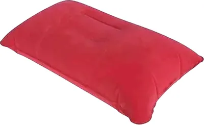 Produktbild von tobilu®, Aufblasbares Nackenkissen, Rot, für Reise & Camping, 13x11,5x1 cm, 60 g