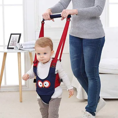 Produktbild von Ibenzoa® Lauflernhilfe – Sicherheits- & Balancehilfe zum Laufenlernen für Babys 8–27 Monate, verstellbar 54–70 cm (5–20 kg), 4‑in‑1, Blau