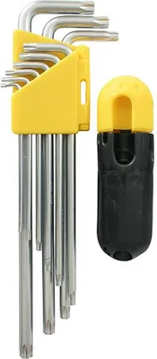 Produktbild von Schlüsselsatz Strend Pro HK7008, 9-teilig, T10-T50, Torx, Cr-V, Stiftschlüssel
