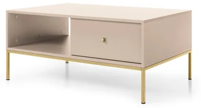 Produktbild von Couchtisch mit Schubladen, Beige, 104 x 68 x 47 cm