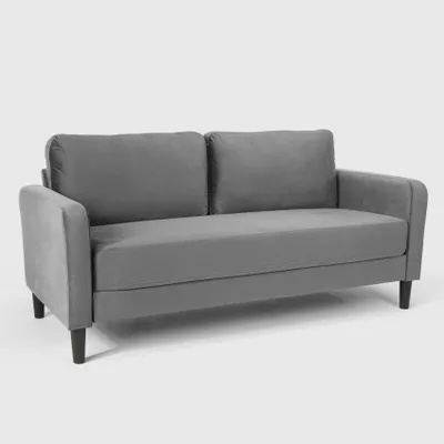 Produktbild von Modernes Design 3-Sitzer Sofa für Wohnzimmer in Portland Stoff - Grau