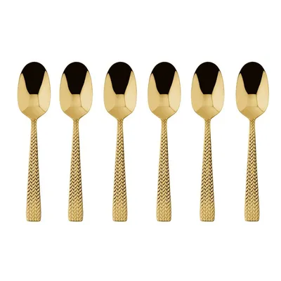 Produktbild von Sambonet Set 6 Mokkalöffel Edelstahl/PVD Gold 52722GA7