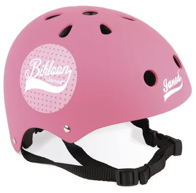Image de Janod Bikloon Casque rose motifs pois taille S