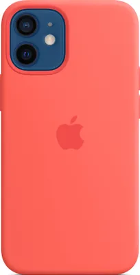 Produktbild von iPhone 12 mini Silikon Case mit MagSafe - Zitruspink Handyhülle