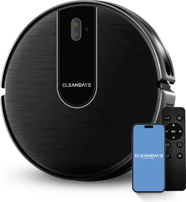 Produktbild von CleanDays D3-300MAX Staubsaugerroboter - Elektronische Wischfunktion - Selbstlernende Fähigkeiten - Schwarz - KAU